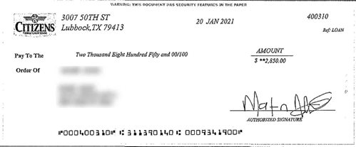 Fraudulent Check 1