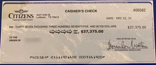 Fraudulent Check 3