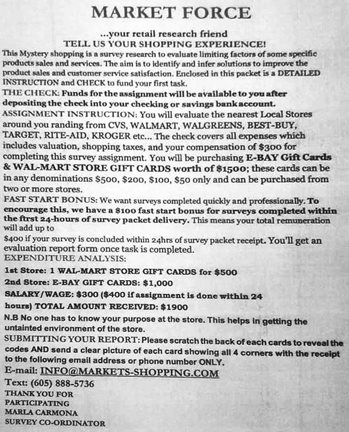 Fraudulent Letter