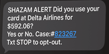 Shazam Text Scam 